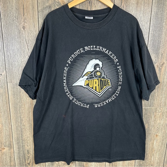 Purdue Boilermakers Vintage 90s Graphic T-Shirt Black Size XXL Delta Pro Weight - Picture 1 of 7